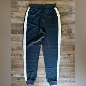 Honey Punch Joggers sweat pants teal blue/ cream Small